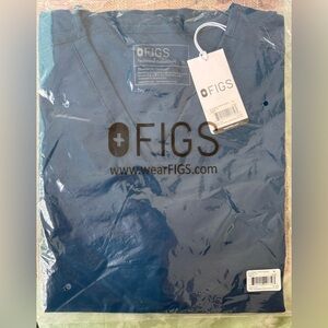 Figs Women's Casma Three-Pocket Scrub Top Deep Reef Blue Size XL New